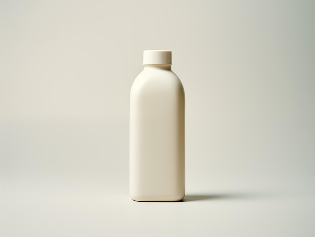 Foto modelo de botella de cosméticos transparente blanco