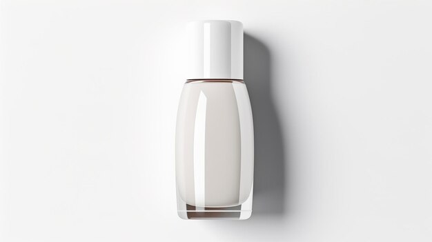 Foto modelo de botella de esmalte de uñas brillante