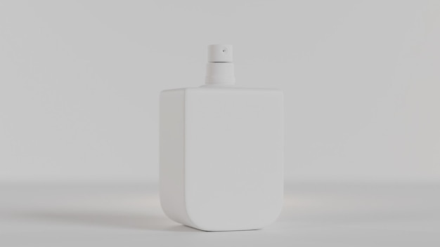 Modelo de botella de perfume elegante con una foto premium en 3D