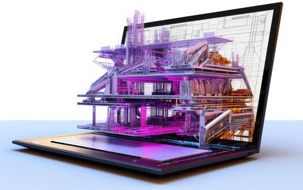 Foto modelo cad de estructura de ingeniería