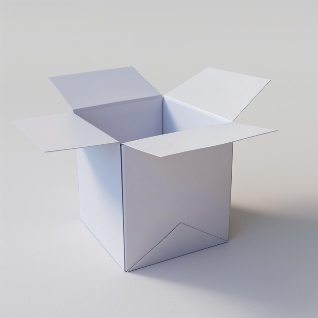 Un modelo de caja de papel plegable