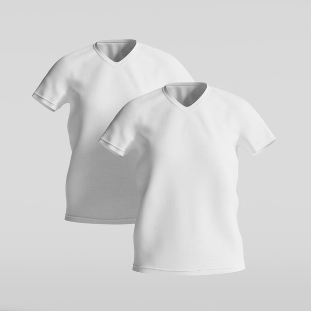 Modelo de camisa en blanco aislado en una presentación de diseño de maqueta de camisa sencilla gris para impresión