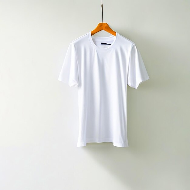 modelo de camiseta blanca con fondo blanco