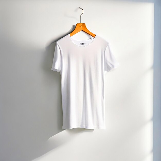 modelo de camiseta blanca con fondo blanco