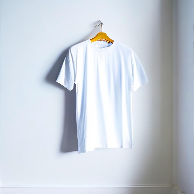 modelo de camiseta blanca con fondo blanco