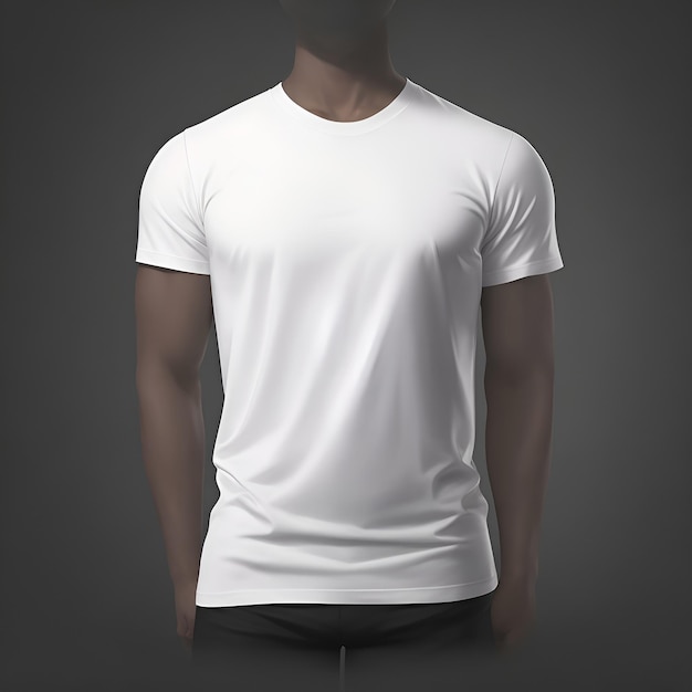 Modelo de camiseta blanca