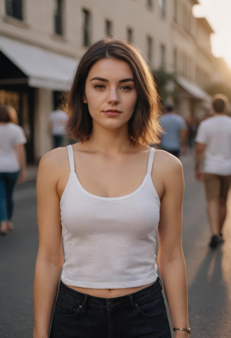 el modelo de la camiseta de la chica