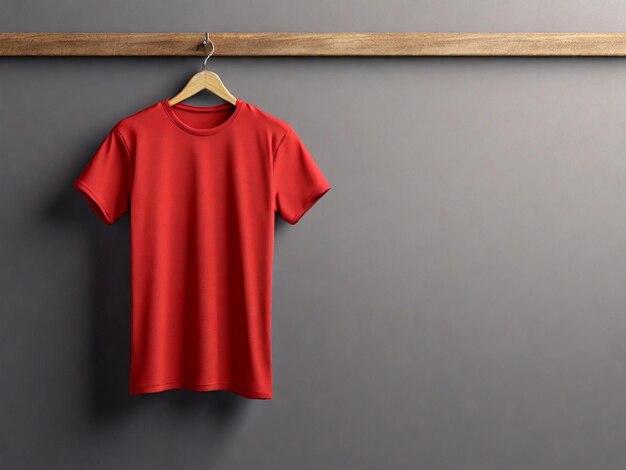 Modelo de camiseta roja