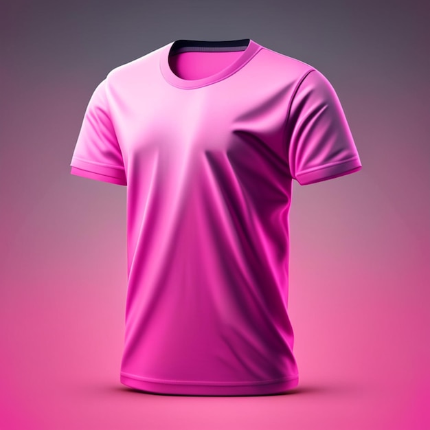 Modelo de camisetas de color rosa para mujeres o niñas