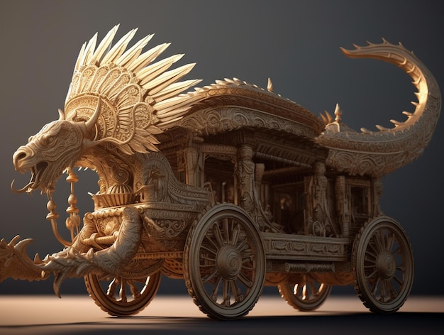 Un modelo de un carro hecho por el artista