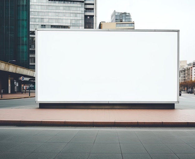 Modelo de cartelera urbana en blanco para el marketing publicitario