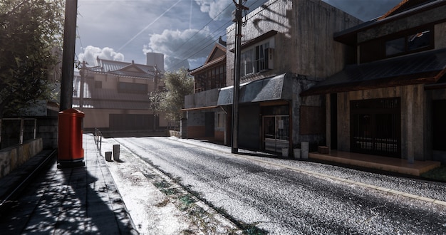 Foto el modelo de casa japonesa realista de estilo antiguo