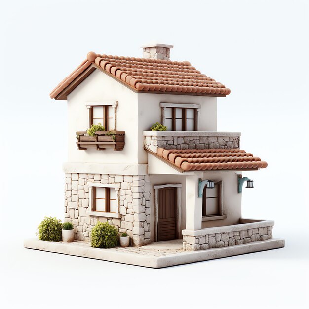 Foto un modelo de una casa