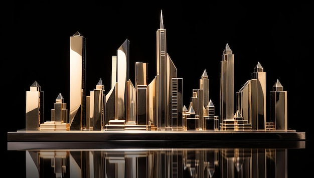 un modelo de una ciudad con la palabra ciudad en el fondo