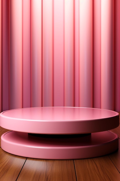 Modelo de color pastel moderno mínimo podio de madera diseño de escenario minimalista