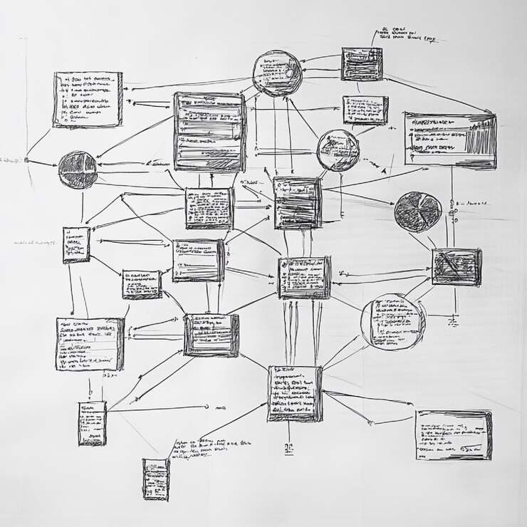 Foto modelo de contenido que muestra los tipos de contenido y las relaciones