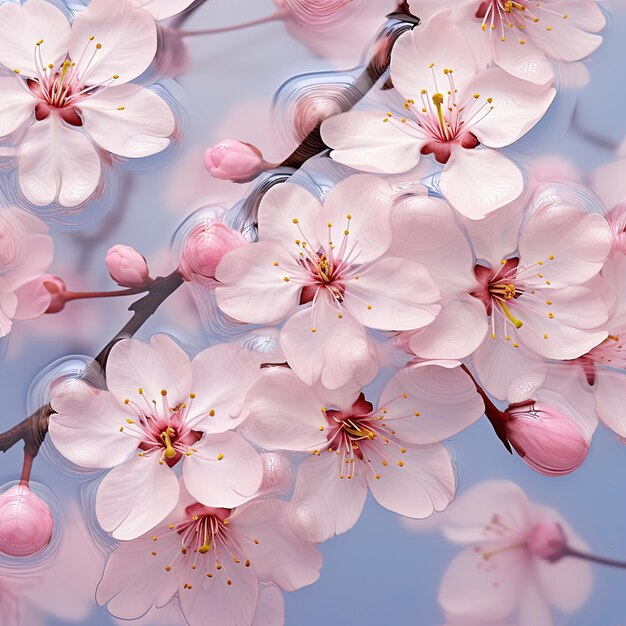 Modelo sin costuras de flor de cerezo