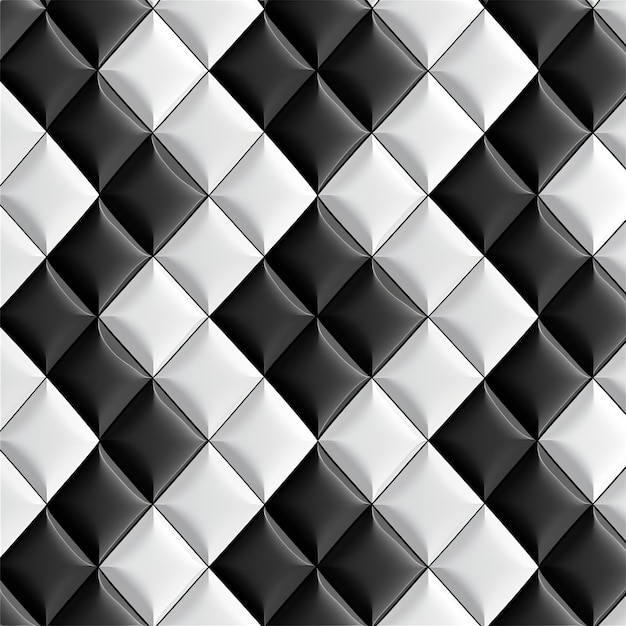 Modelo a cuadros abstractos en blanco y negro con textura metálica