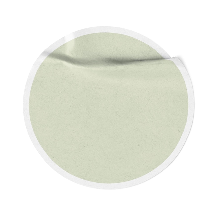 Foto modelo de adesivo de casca verde redonda