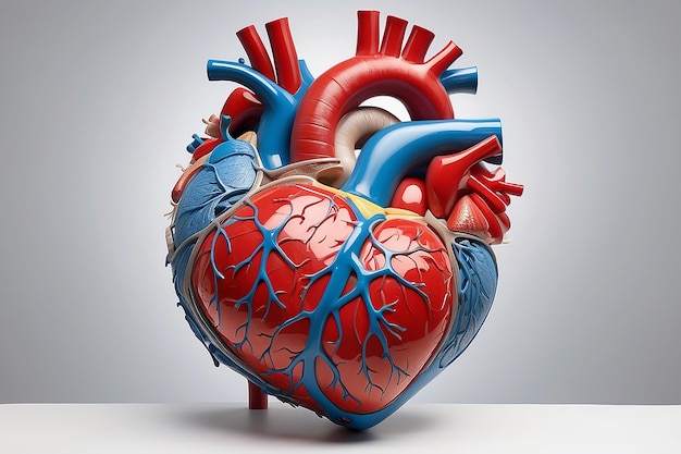 Modelo de anatomia do coração humano com conceito médico