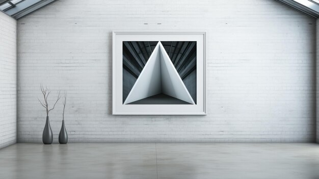Modelo de arte de moldura minimalista futurista