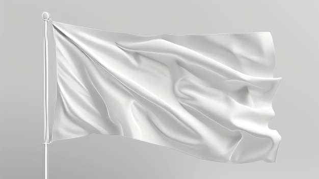 Foto modelo de bandeira branca para o seu projeto mapeamento 3d moderno de mastro de bandeira branco vazio para o seu design