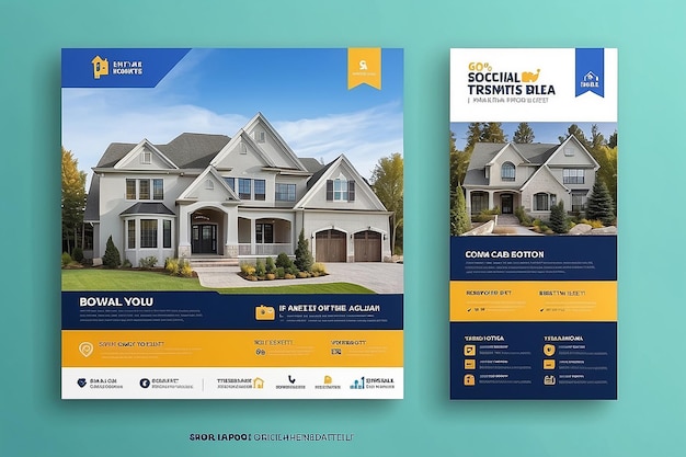 Modelo de banner de mídia social imobiliária