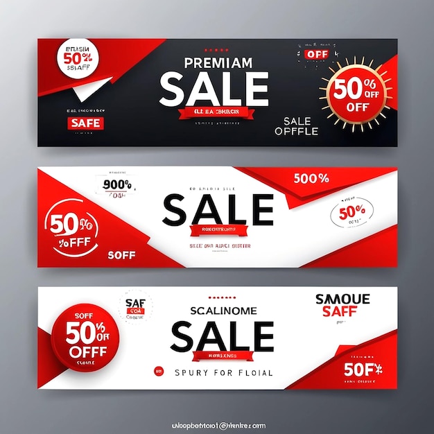 Modelo de banner de venda horizontal vetorial