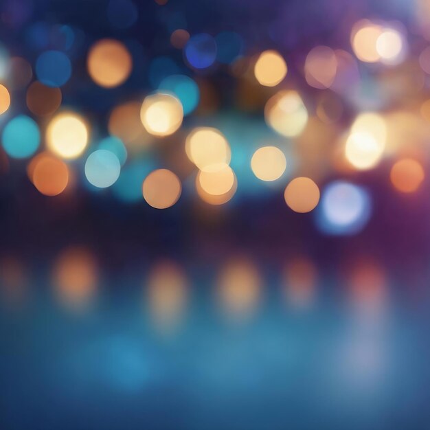 Modelo de banner quadrado bokeh azul