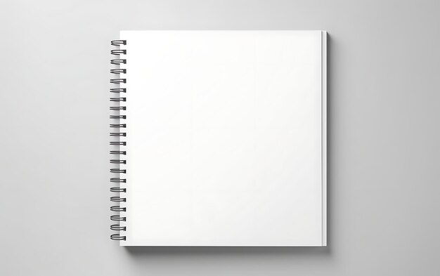 Modelo de caderno de notas em espiral de vista superior