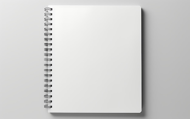 Foto modelo de caderno de notas em espiral de vista superior