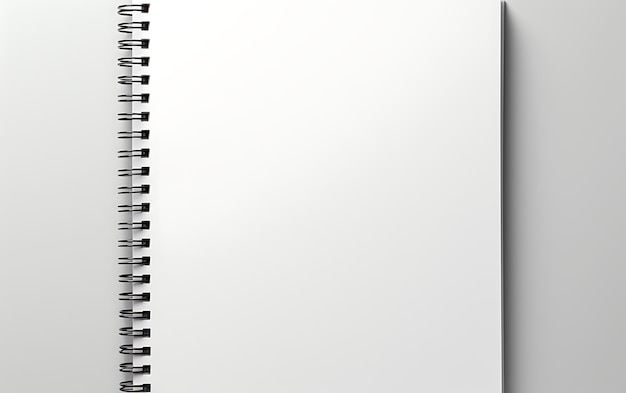 Foto modelo de caderno de notas em espiral de vista superior