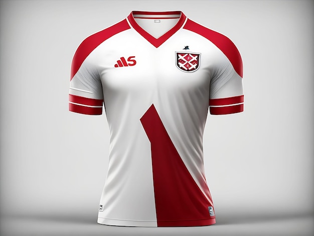 Modelo de camisa de futebol realista Stuttgart 2023 para futebol