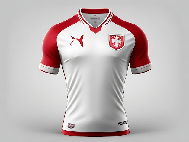 Modelo de camisa de futebol realista Stuttgart 2023 para futebol