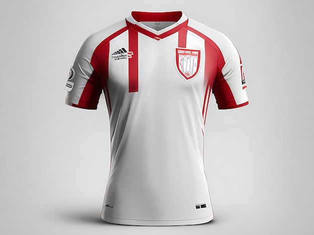 Modelo de camisa de futebol realista Stuttgart 2023 para futebol