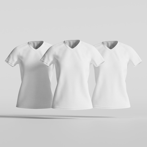 Modelo de camisa em branco isolado em maquiagem de camisa simples cinza apresentação de design para impressão