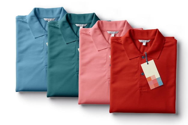 Modelo de camisa pólo masculina colorida