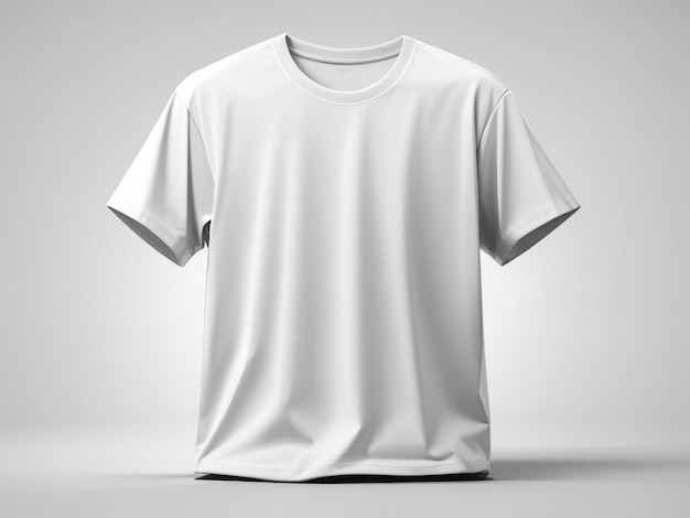 Modelo de camiseta básica editável realista em 3D