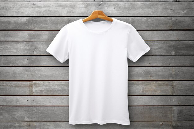 Modelo de camiseta branca vista frontal isolada