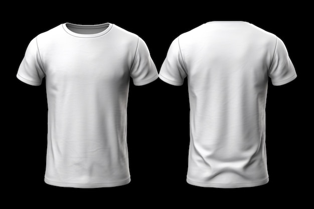 Modelo de camiseta com uma camisa branca em branco para camisas mock up