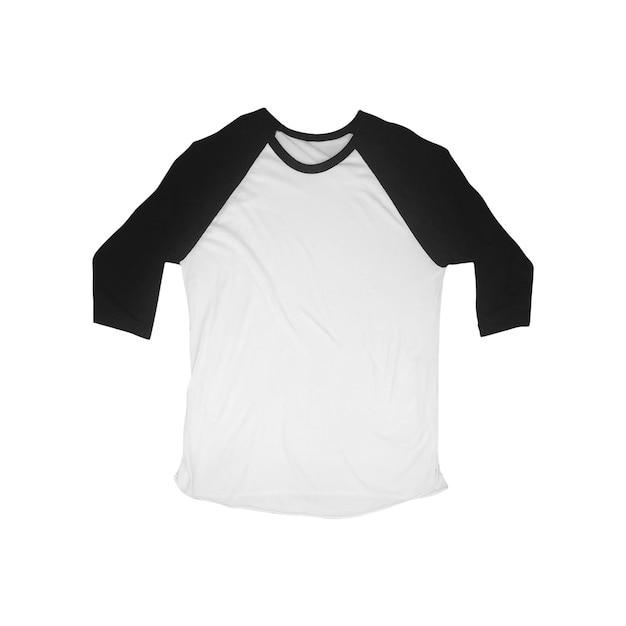 Foto modelo de camiseta de beisebol raglan