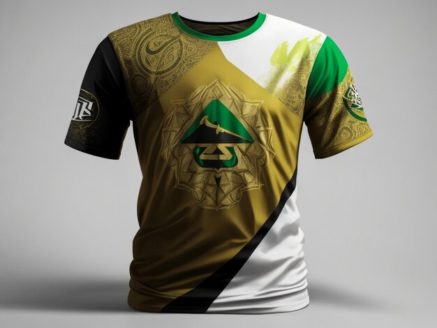 Modelo de camisola de futebol para clube de futebol Vector sublimação design de roupas esportivas Vista frontal uniforme t