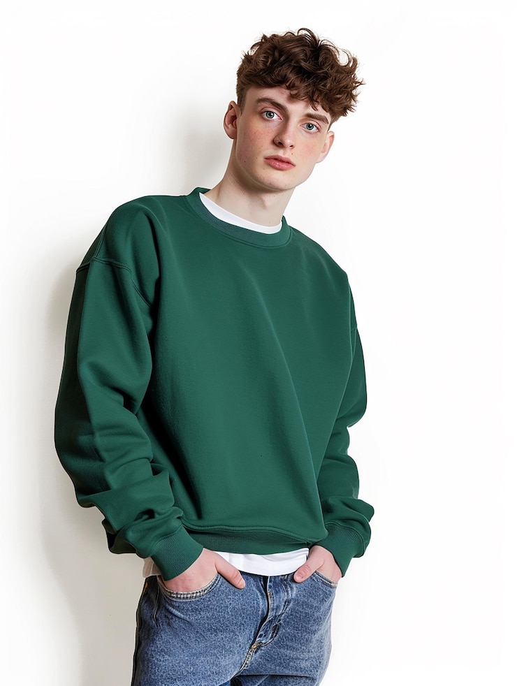 Foto modelo de camisola verde de natal