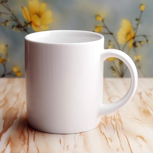 modelo de caneca branca em branco