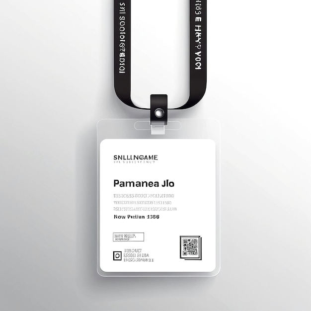 Modelo de cartão de identificação comercial vetorial com elementos minimalistas