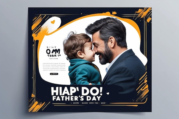 Foto modelo de cartão de saudação de mídia social para o dia internacional do pai