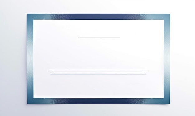 Modelo de cartão de visita com desenho azul com espaço para cópia