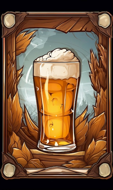 Foto modelo de cartão de visita de estilo vetorial de cerveja e bar