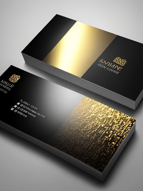 Foto modelo de cartão de visita moderno de folha de ouro elegante profissional
