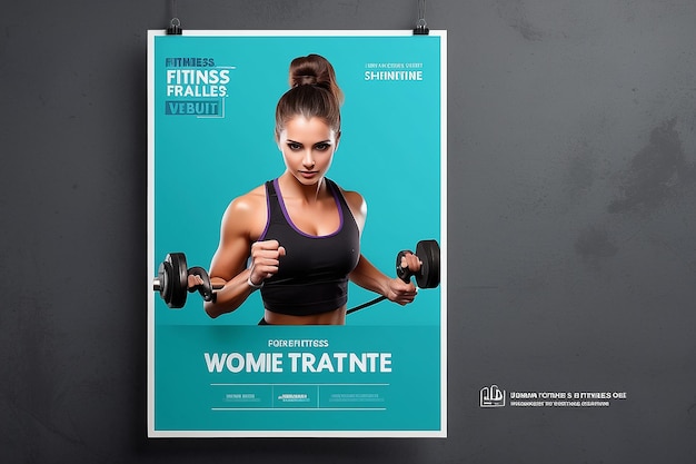 Foto modelo de cartaz de fitness